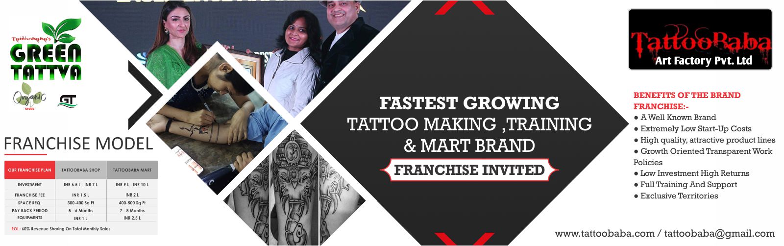 Tattoobaba ( India's Fastest Growing Tattoo Making ,Training & Mart Brand )